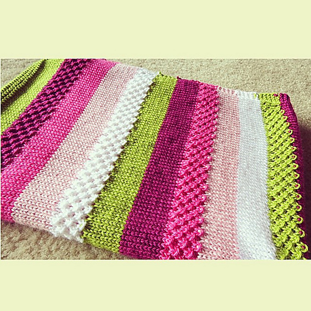 Textured stripes blanket