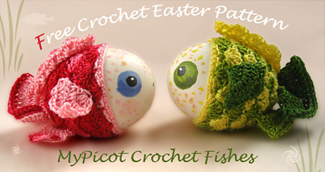9011 Easter Crochet Fishes