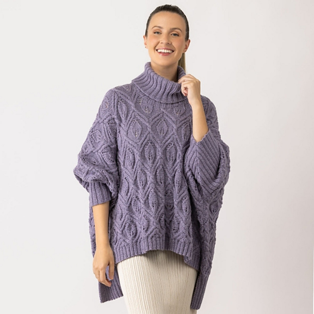 Cables & Vines Poncho
