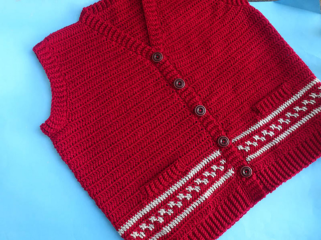 Red Ladies Cardigan Jacket