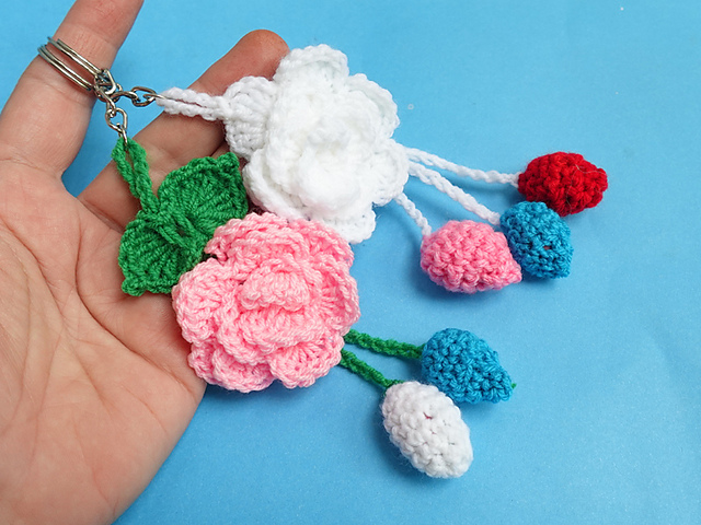 keychains Rose Flower