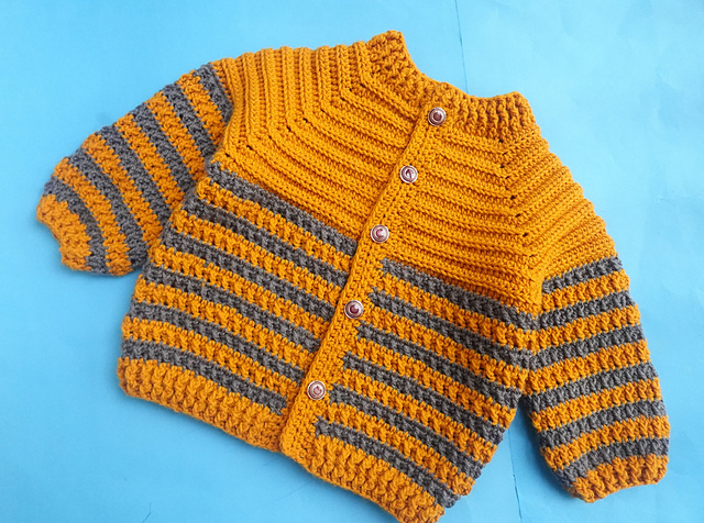 Brown thick baby cardigan