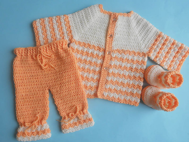 Baby set cardigan with pants
