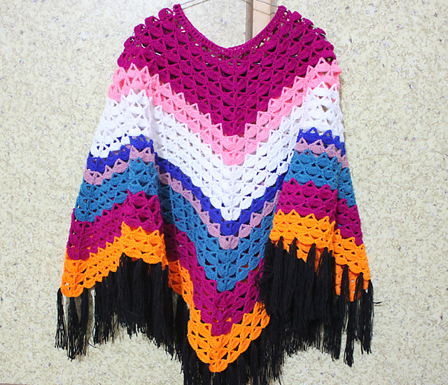 Girls Fashion Shawl Poncho