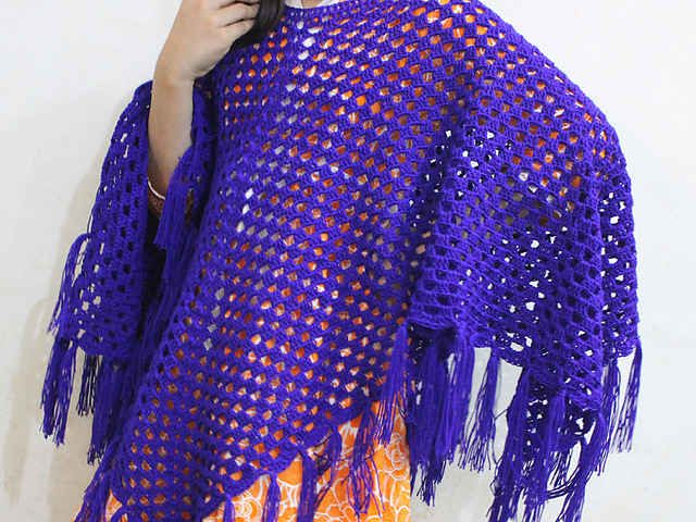 Vintage Granny Square Poncho