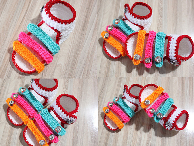 Baby Strips Sandals Multicoloured