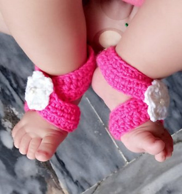 Daisy Barefoot Baby Sandals