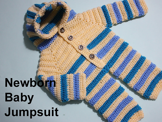 New Born Baby Hooded Jumpsuit