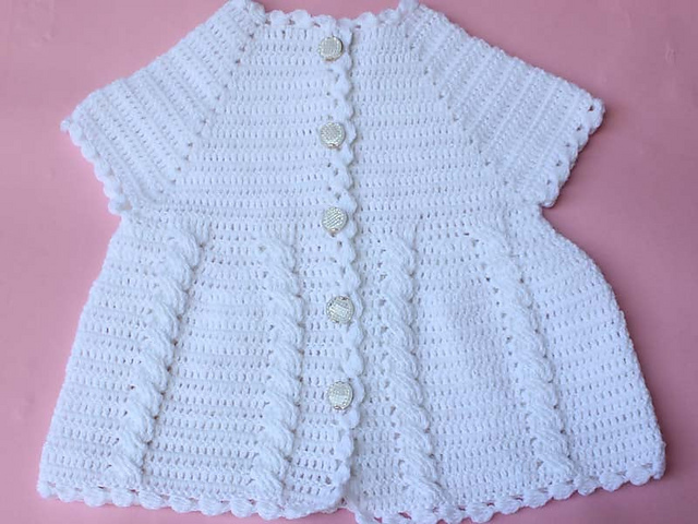 cable baby coat jacket