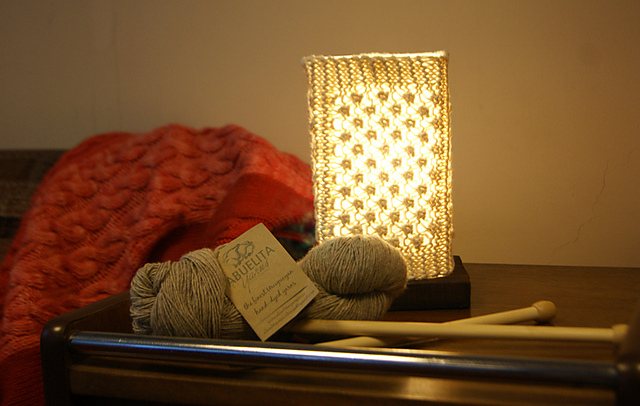 Cotton lamp shade.