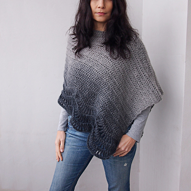Waves ripples poncho