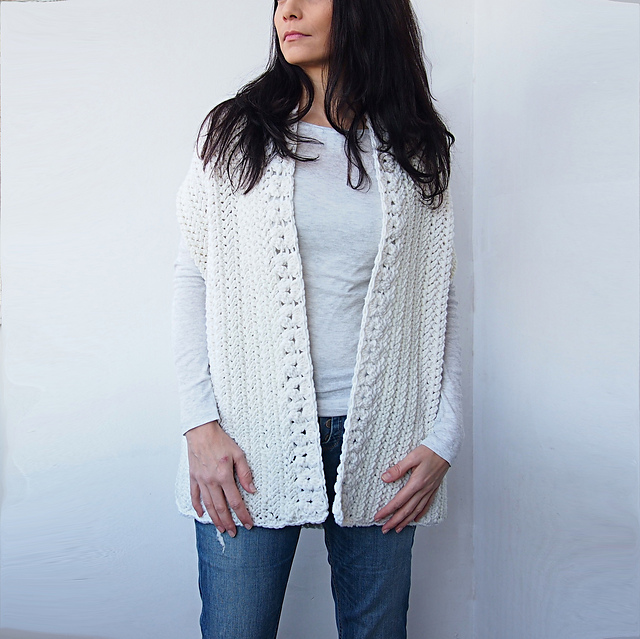 Herringbone vest sweater