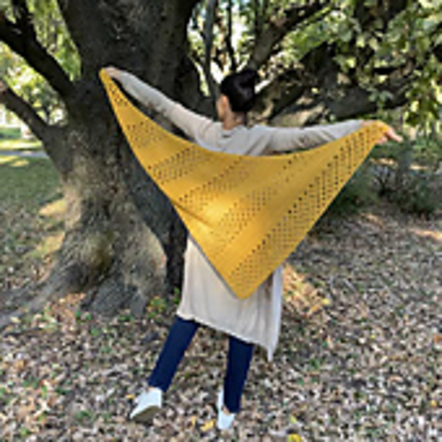 Granny stripes shawl