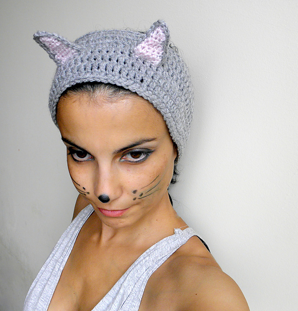 Ravelry Cat woman headband nat pattern by Ana D