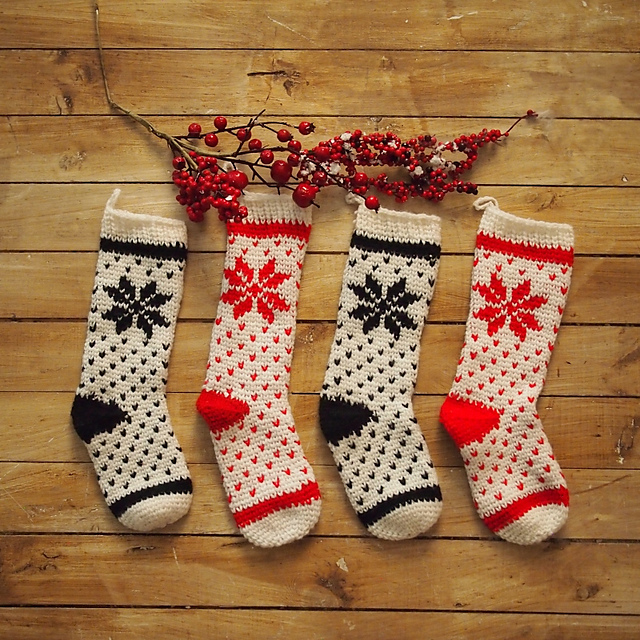 Nordic fair isle Christmas stocking