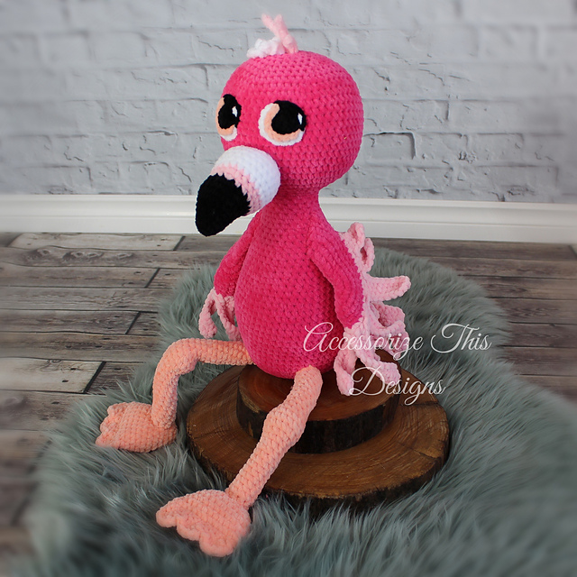 "Francesca" the flamingo Cuddle Buddy