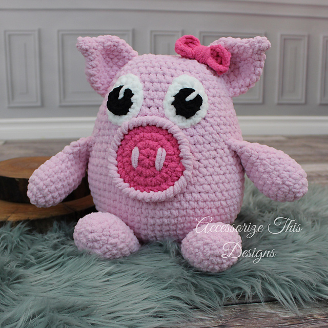 "Pinky" the Pig Critter Cuddler