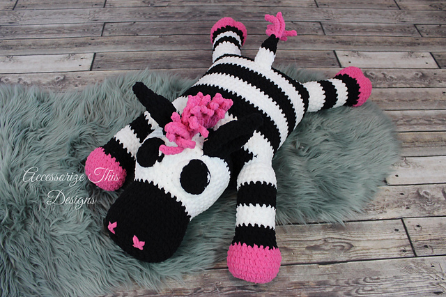 "Zoey" the Zebra Pillow Buddy