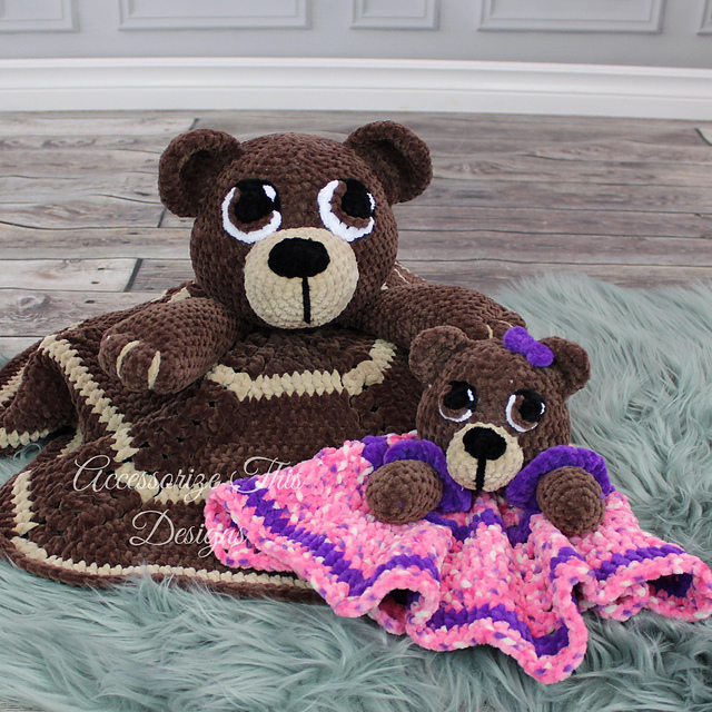 Large and Small Bear Lovey/Blanket