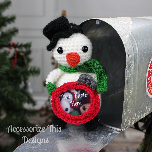 Snowman Photo Frame Ornament