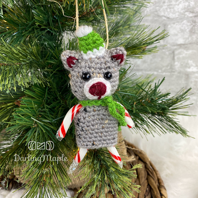 Kitty Candy Cane Ornament