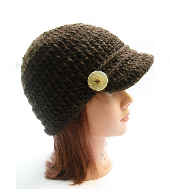 Brimmed Newsboy Beanie