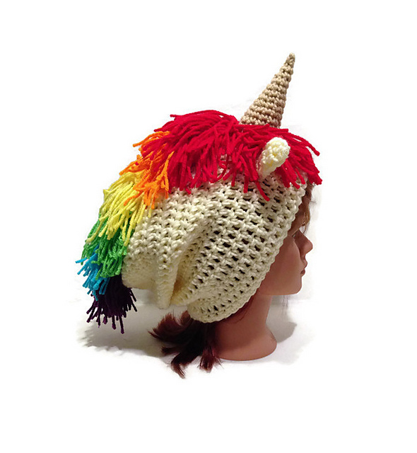 Rainbow Unicorn Slouchy Hat