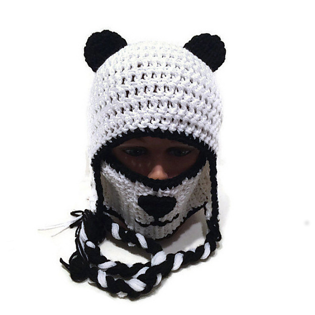 Panda Earflap Hat and Mask