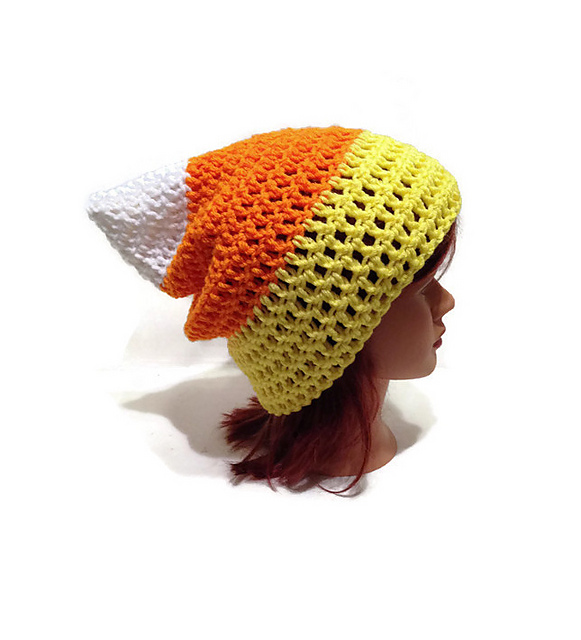 Candy Corn Slouchy Hat