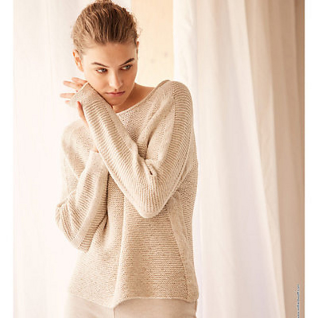# 14 Raglanpullover kraus rechts