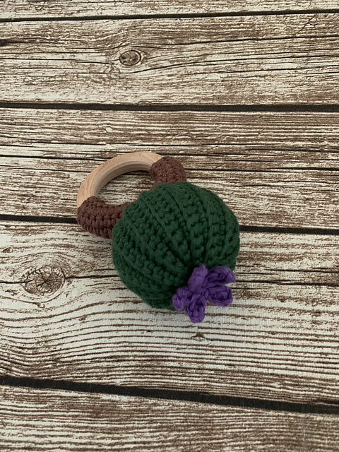 Cactus Teething Ring/Teether Rattle