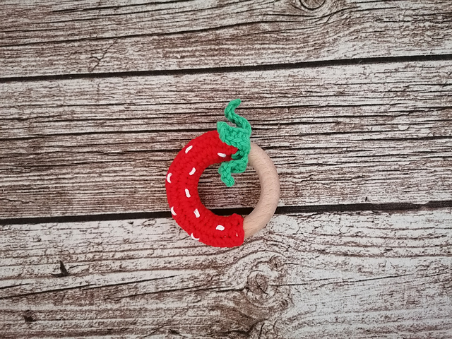 Strawberry Teething Ring/Teether