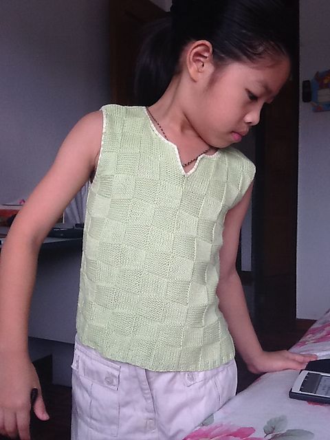 Unisex Sleeveless Basketweave