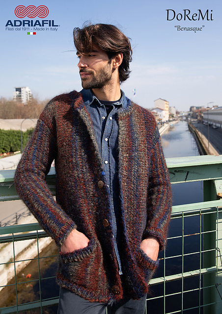 Adriafil Benasque mens cardigan