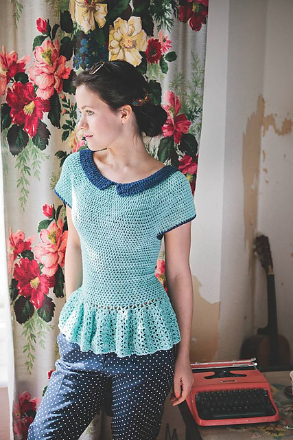 Lace Peplum Top