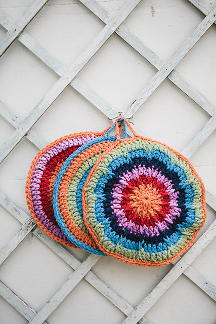 Rainbow Potholders