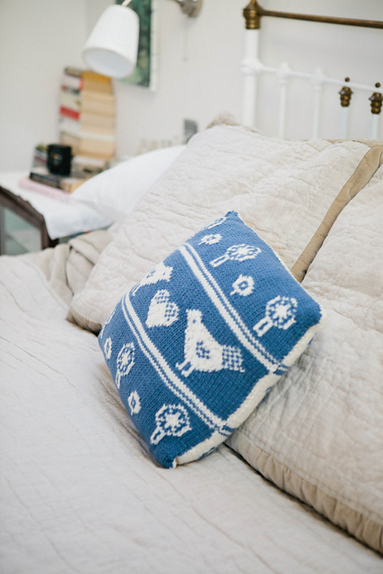 Birds and Hearts Cushion