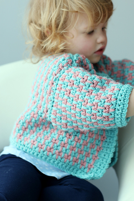 Spike Stitch Baby Cardigan