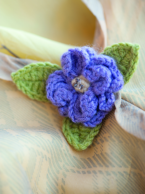 Beaded Flower Brooch