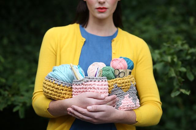 Colourwork Basket Trio