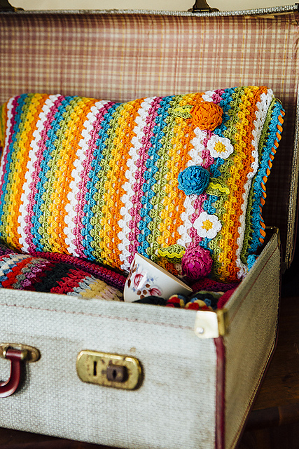 Ric Rac Flower Cushion