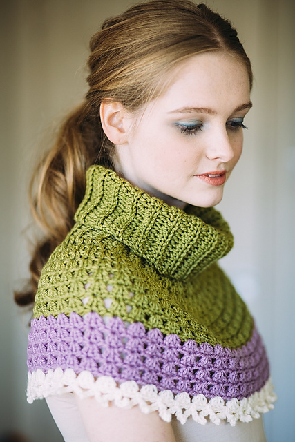 Color Block Poncho