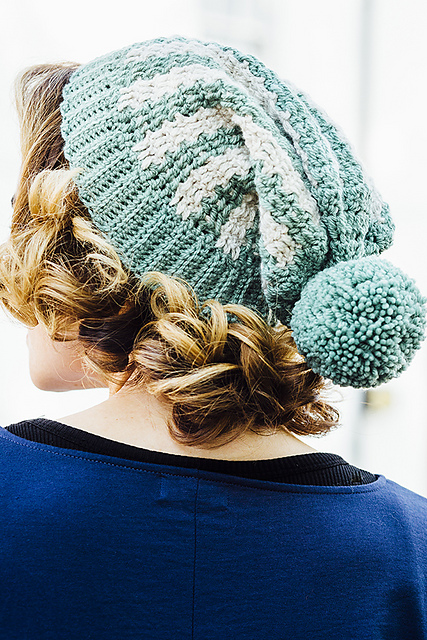 Striped Pom-Pom Hat