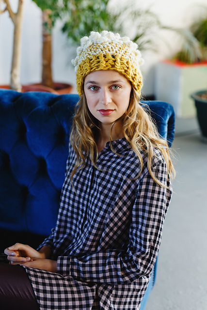 Chunky Pom Hat