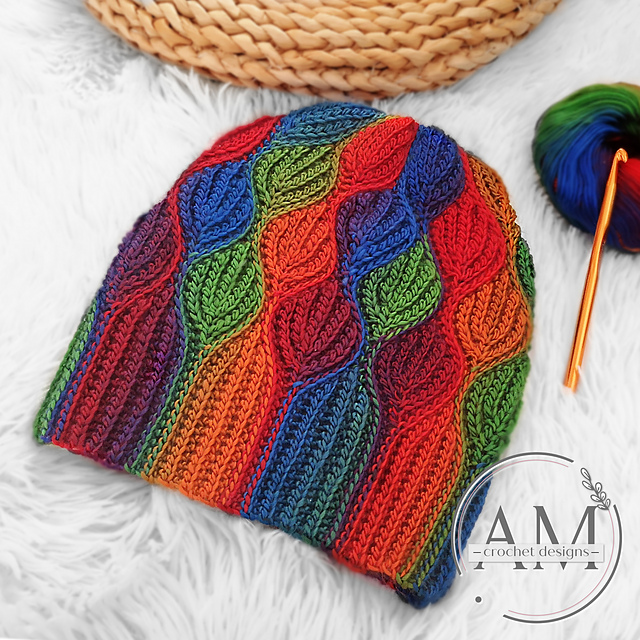 Ravelry: ASPEN LEAVES BEANIE pattern by Adriana M.