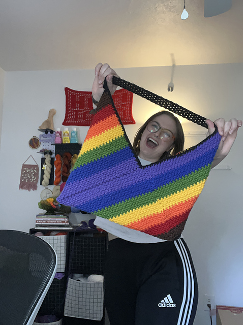 Stripe Triangle Bag