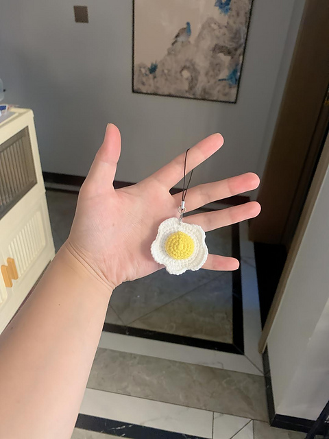 Fried Egg Keychain