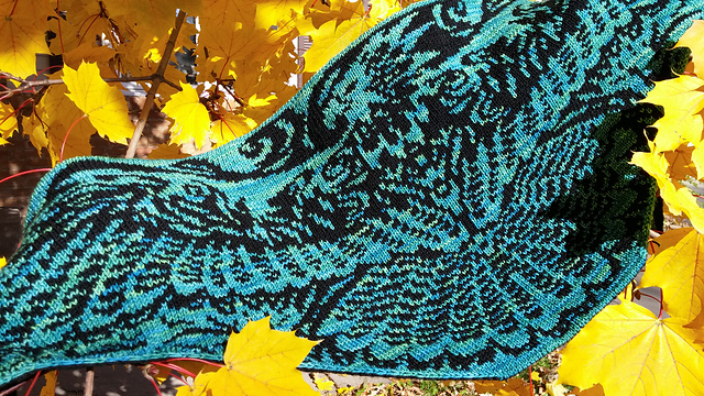 Rise from the Ashes - Phoenix Shawl Mystery KAL
