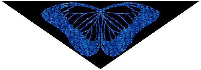 Blue Morpho Shawl