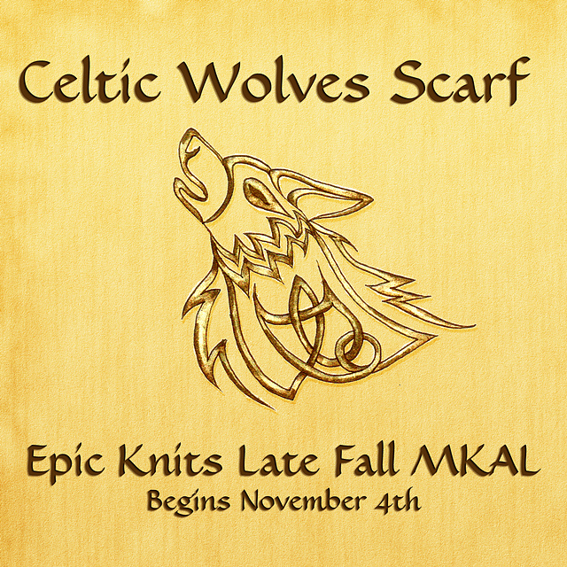 Ravelry: wolfjoy's OMNIVOROUS Celtic Wolves Scarf MKAL